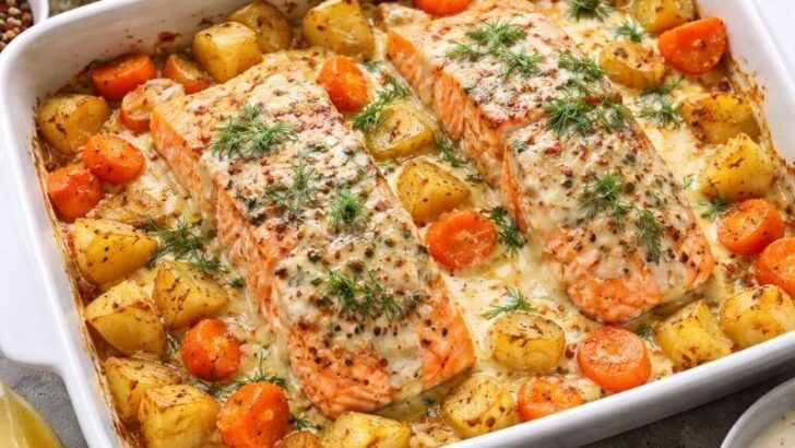 Nefis Sosuyla Fırında Somon Tarifi