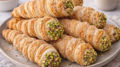 Puding Dolgulu Milföy Külah Tarifi