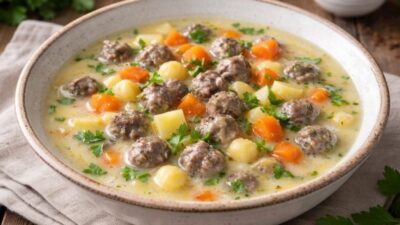 Terbiyeli Köfte Çorbası