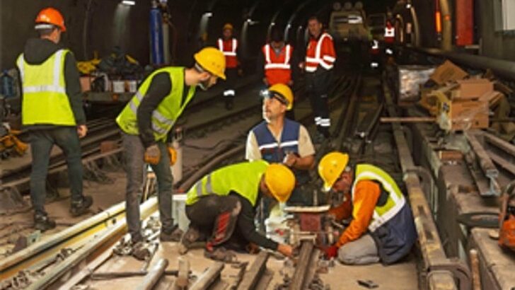 Bornova’da metro sınırında raylar yenileniyor