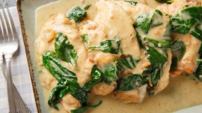 Kremalı Ispanaklı Tavuk Tarifi