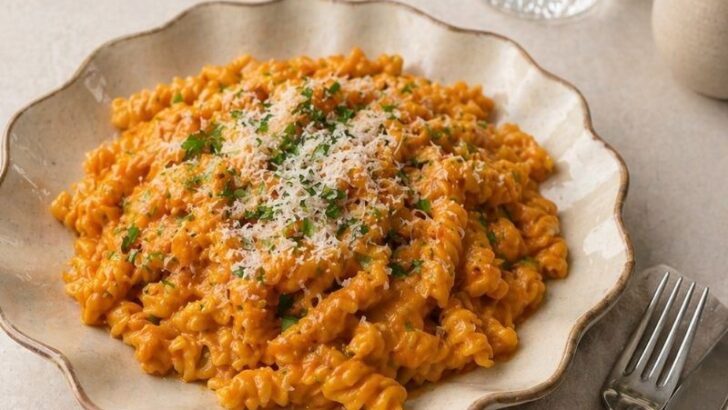 Fırında Karamelize Domates Soslu Makarna Tarifi