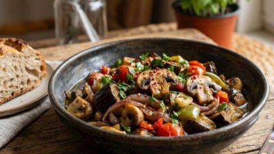 Mantarlı Patlıcan Tarifi