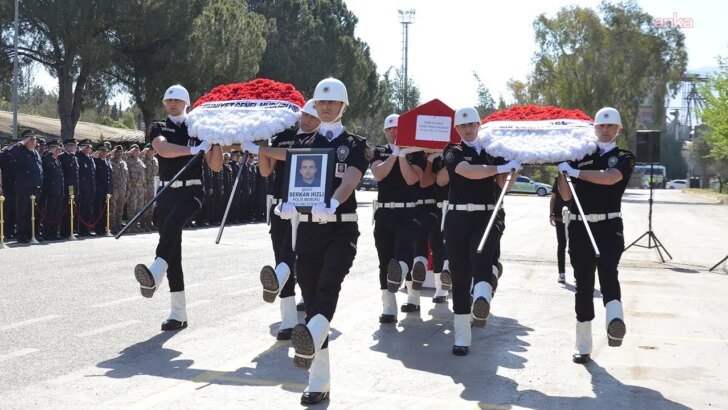 Şehit polis memuru Serkan Süratli için İzmir’de merasim düzenlendi