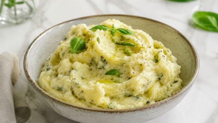 Fesleğenli Limon Aromalı Patates Püresi Tarifi