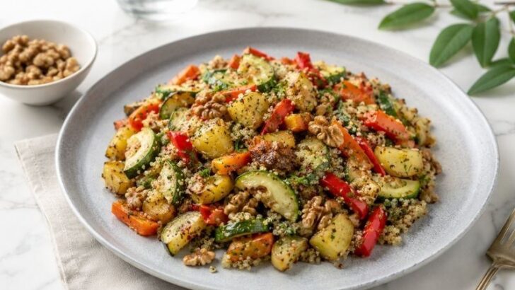 Kinoalı Çıtır Sebze Salatası Tarifi