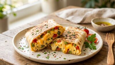 Sebzeli Omletli Lavaş Tost Tarifi