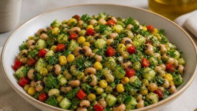 Zeytinyağlı Kuru Börülce Salatası Tarifi