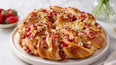 Çilekli Fındıklı Çörek Tarifi