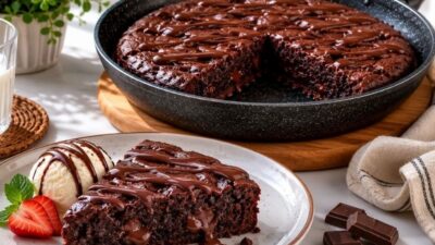 Dakikalar İçinde Hazır Tavada Brownie Tarifi