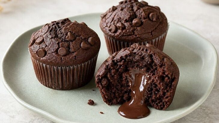 İçi Akışkan Çikolata Dolgulu Muffin Tarifi