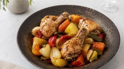 Lokum Gibi Pişen Fırın Poşetinde Sebzeli Tavuk Tarifi
