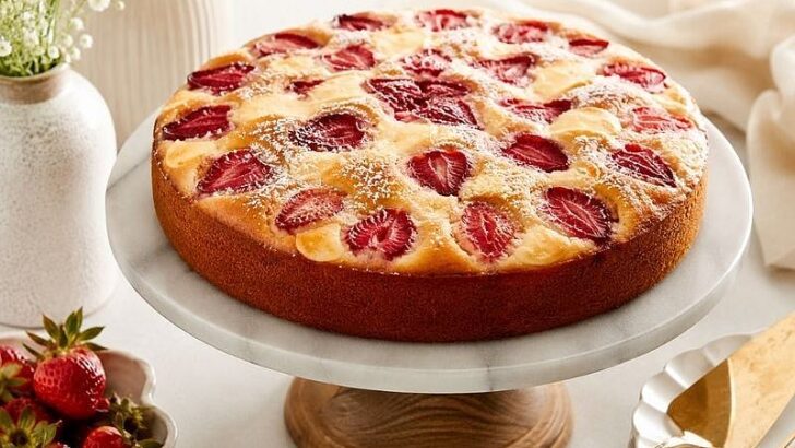Pastane Lezzetinde Çilekli Kremalı Kek Tarifi