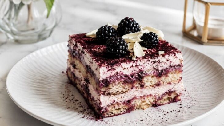 Rengiyle İştah Açan Böğürtlenli Tiramisu Tarifi