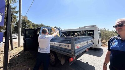 Bornova’da görsel kirliliğe zabıta freni