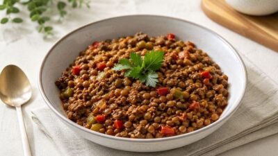 Doyurucu Kıymalı Yeşil Mercimek Tarifi