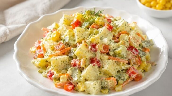 Hardallı Mısırlı Patates Salatası Tarifi