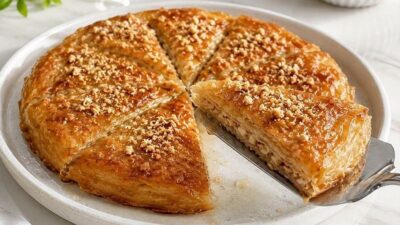 Tavada Şerbetli Fındıklı Yufka Tatlısı Tarifi