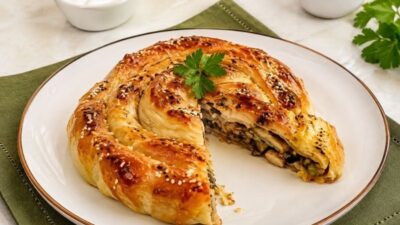 Çıtır Çıtır Mantarlı Kabaklı Börek Tarifi