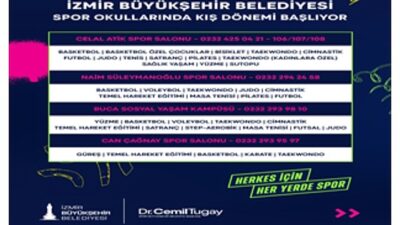 İzmir’de Kış Spor Okulları için kayıt vakti
